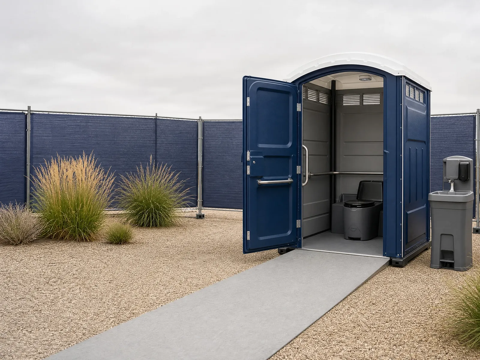 Inclusive Access with ADA-Accessible Units portable sanitation setup