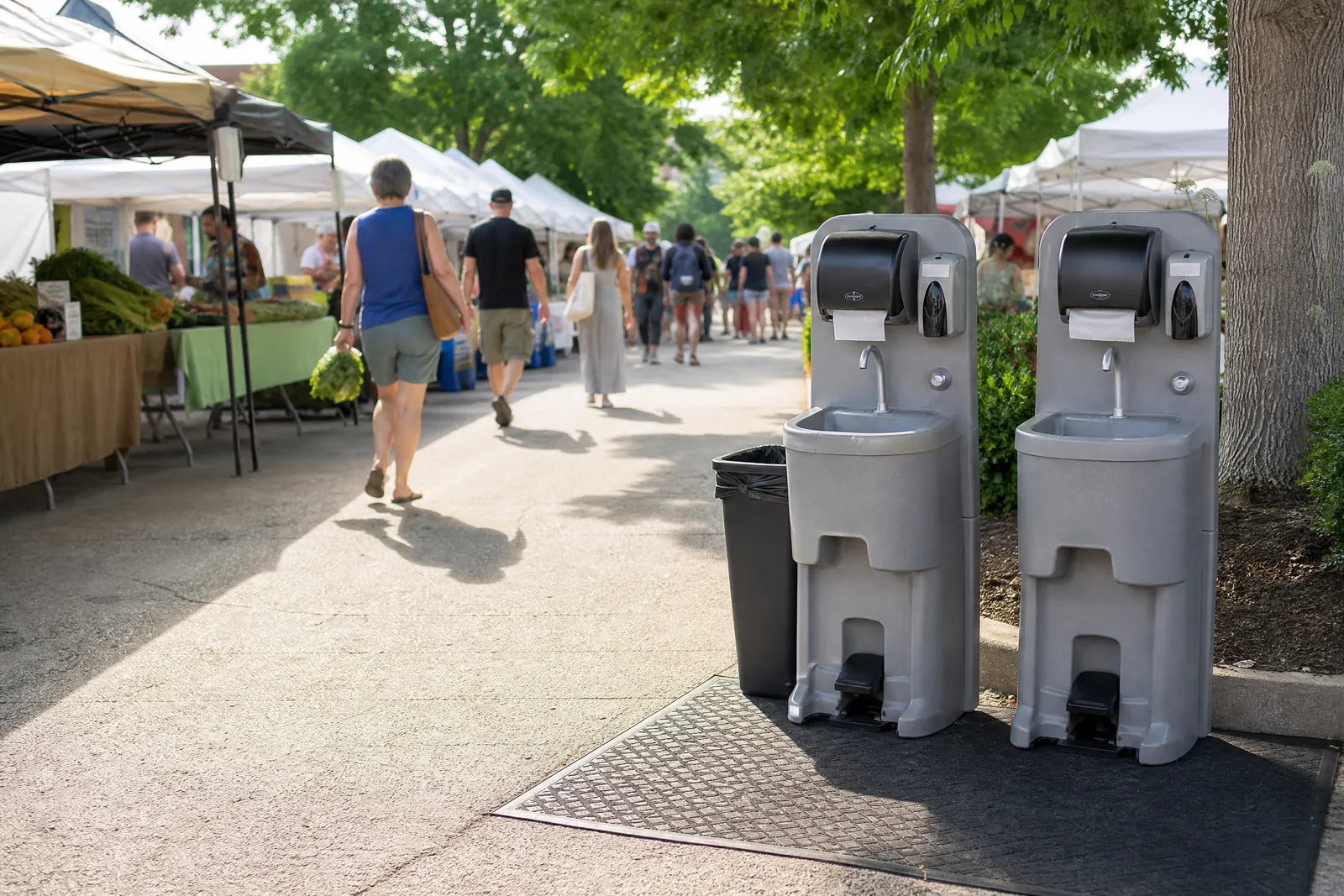 Restroom Trailers for a Higher-Comfort Experience portable sanitation setup